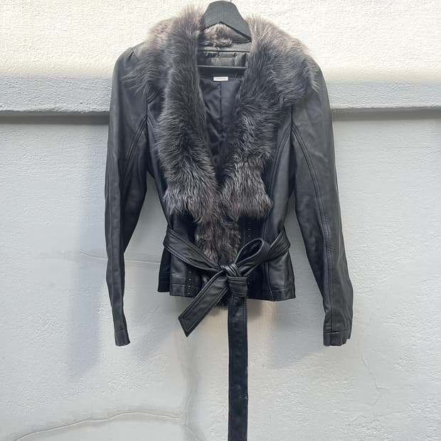 양가죽 퍼 재킷