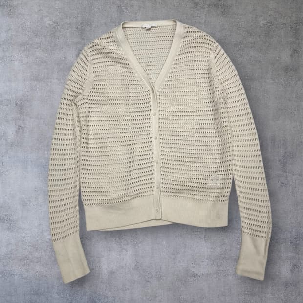 코스 COS 연베이지 페이퍼 니트 브이넥 가디건 M