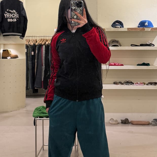 아디다스 오리지널 트랙 자켓 레드 블랙 U1135