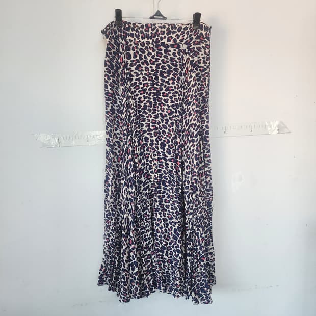 자딕&볼테르 레오파드 롱 스커트 플리츠 치마