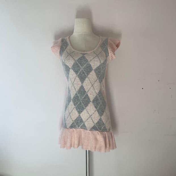 로걀탑 아가일 니트 히메갸루 오네갸루 진주 아가일 유일매물 핀터깔 하구미