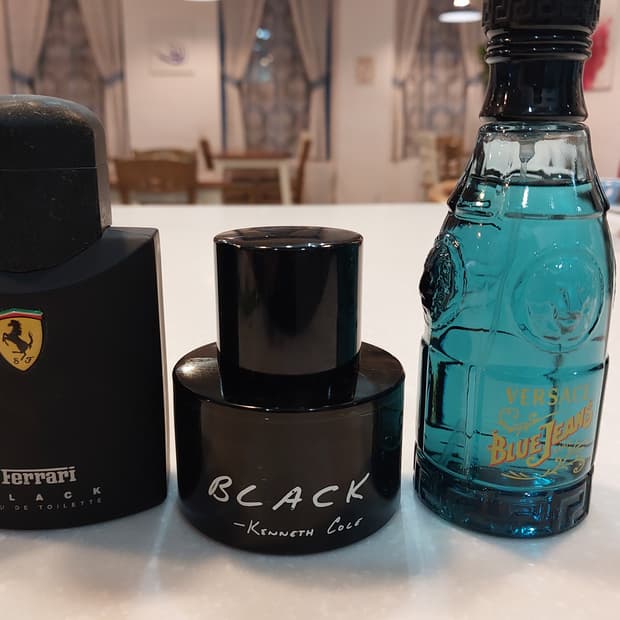 페라리 블랙,케네스콜 블랙, 베르사체 블루진, 향수 3병 일괄판매 
