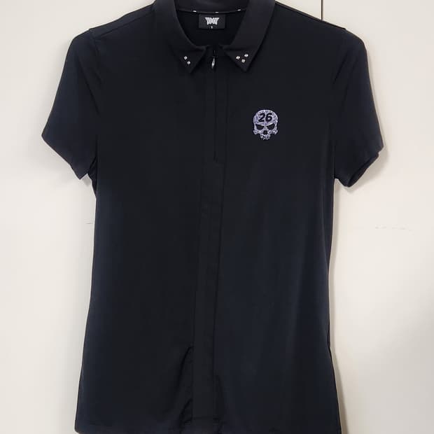 PXG 스컬 여성 반팔 블랙 골프 티셔츠 S