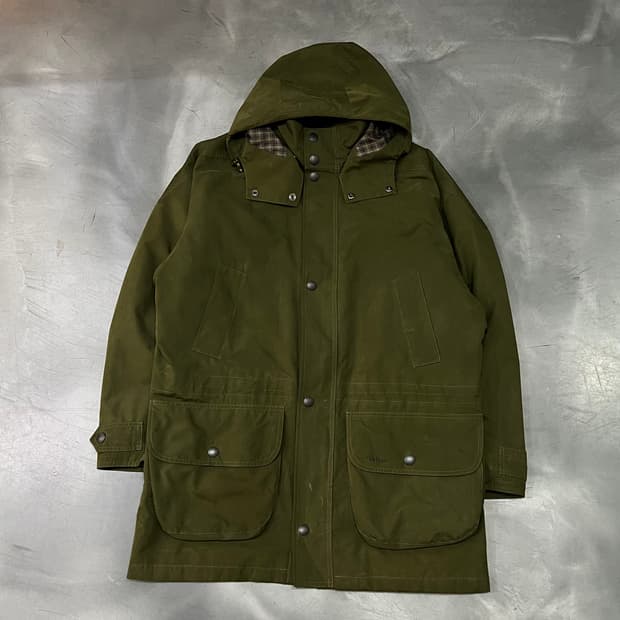  바버 워크 후드 야상 자켓 y14589