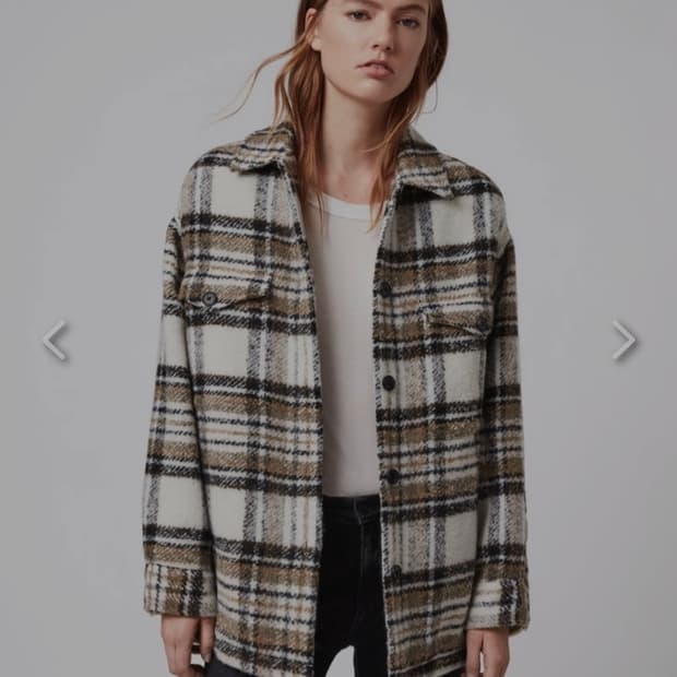 올세인츠 ALLSAINTS 울혼방 체크 셔츠자켓 M새제품