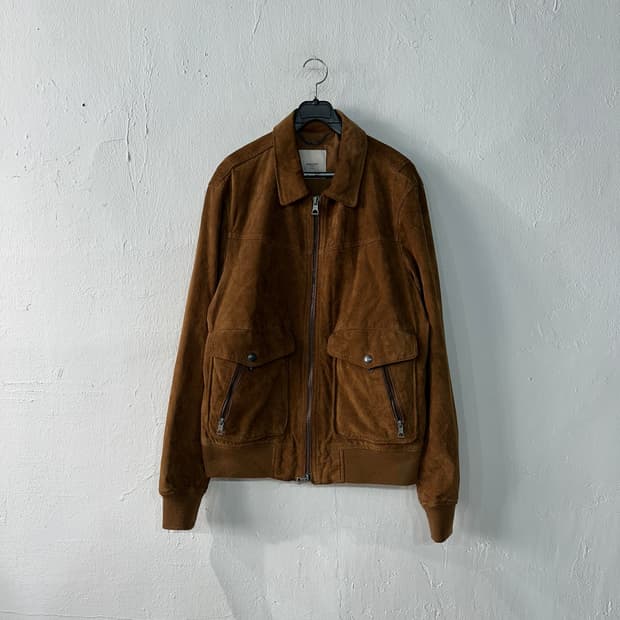 MANGO 망고 가죽 스웨이드 자켓 100-105