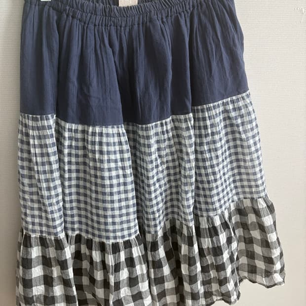 아보라빈티지 빈티지 롱스커트 체크스커트 모리걸 패치 입질연