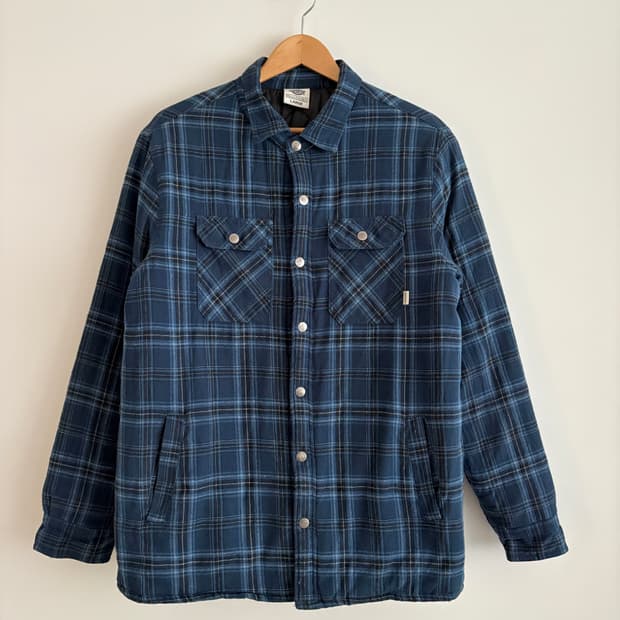 Dickies 체크 플란넬 패딩 셔츠 자켓 L