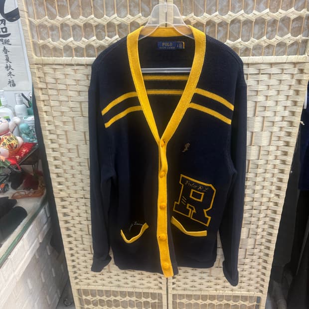 105 정품 폴로 랄프로렌 린넨핀 레터맨 가디건 팝니다