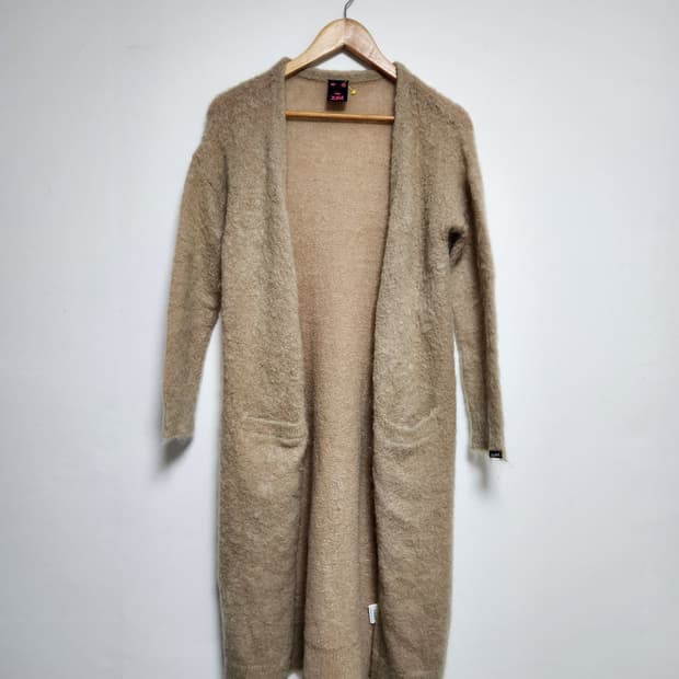 엑스걸x-girl 울 니트 롱 가디건 M - K48