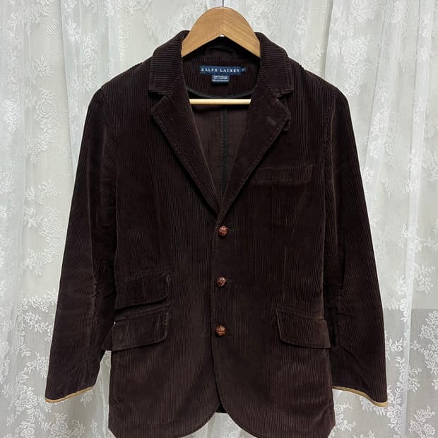 95) 랄프로렌 코듀로이 블레이저 자켓 브라운