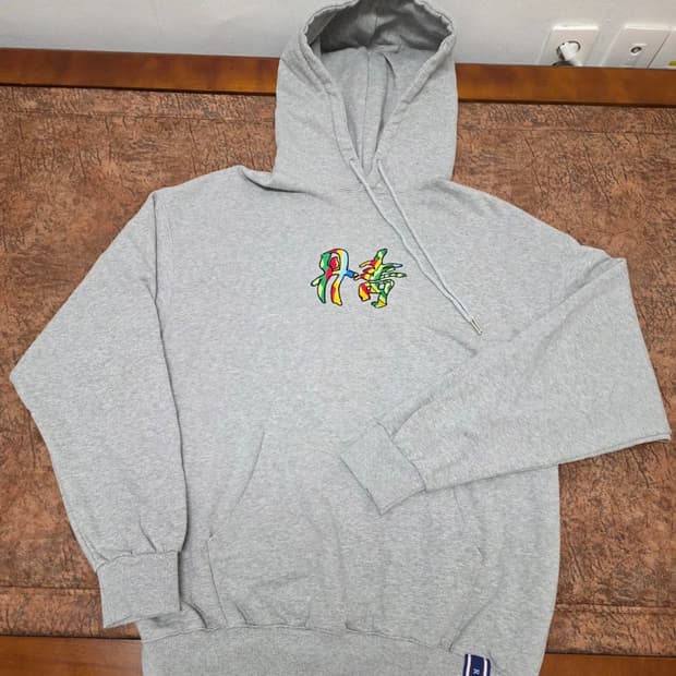 로맨틱크라운 단청 자수 후드티 L