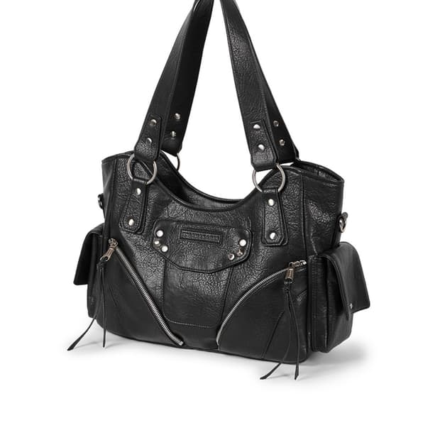 이우가마카라스 스터드 레더 숄더백 블랙(리뉴얼 전)