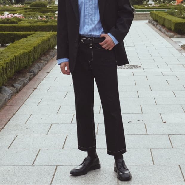 피스워커 가먼트레이블 워커 올디너리 테이퍼드진 데님 팬츠