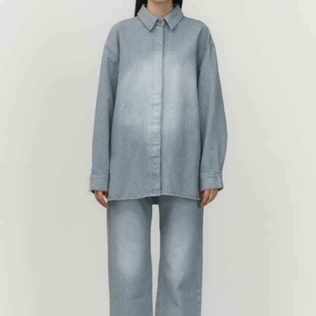 아모멘토 데님셔츠 