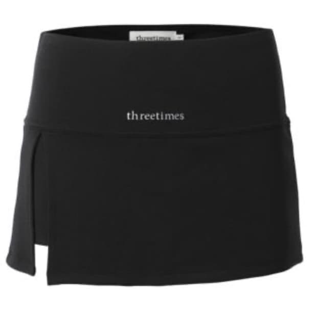 쓰리타임즈 슬릿스커트 블랙 s