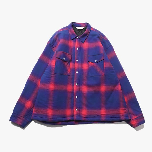 JIEDA - OMBRE CHECK PADDING SHIRT