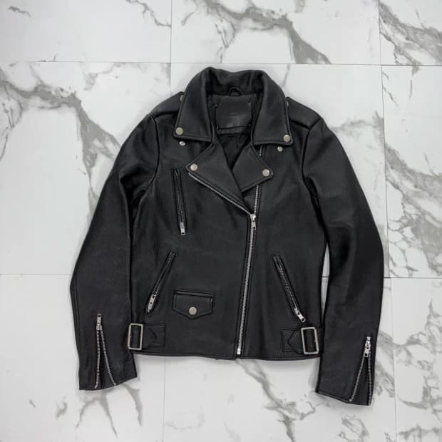 비바스튜디오 소가죽 라이더 자켓