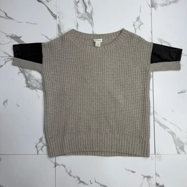 클럽모나코 레더 디테일 캐시미어 100%