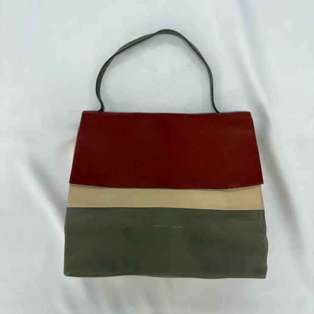셀린느 트리오컬러 소프트레더 토트백