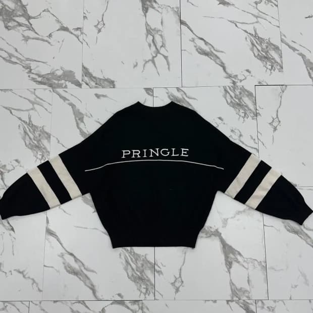 프링글 오브 스코틀랜드 X H&M 로고 자수 니트