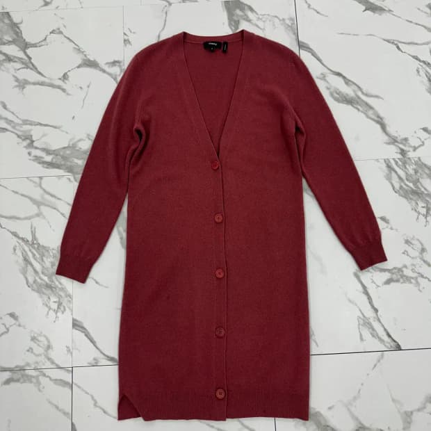 띠어리 캐시미어 100% 롱 가디건