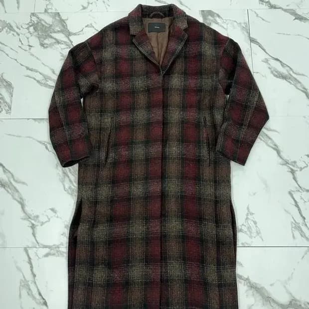 비이커 체크 코트