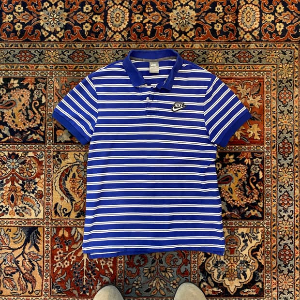 🌊00s Nike Multi stripe half sleeve