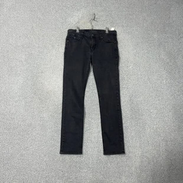 게스 실버로고 흑청 데님팬츠 33