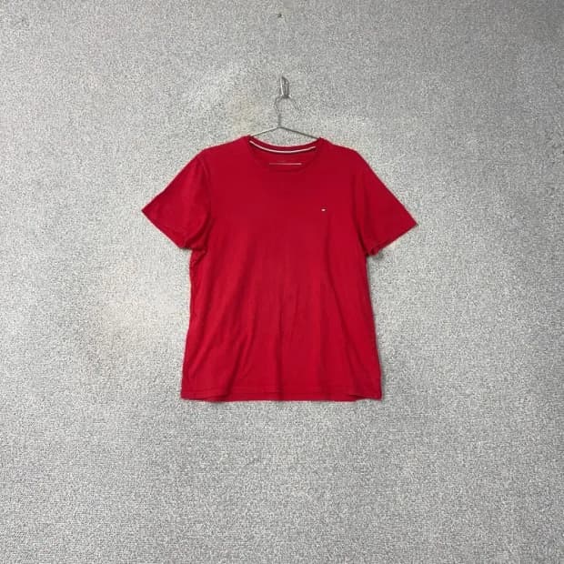 타미힐피거 레드 로고 반팔티 M