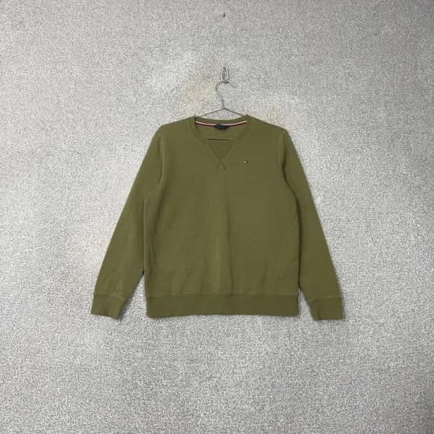 타미힐피거 카키 로고 맨투맨 M