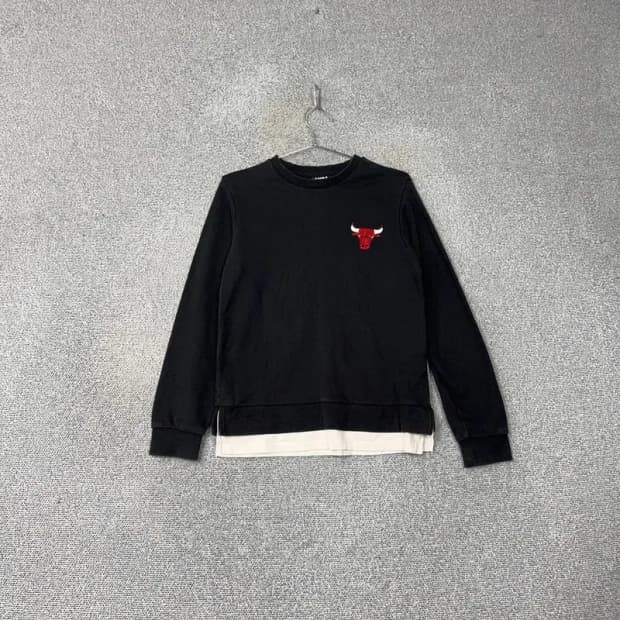 NBA 시카고불스 로고 레이어드 맨투맨 S