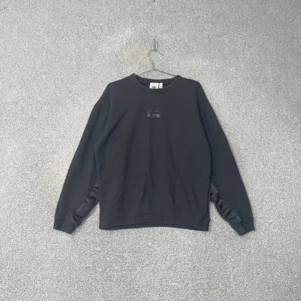 아디다스 로고 블랙 맨투맨 L