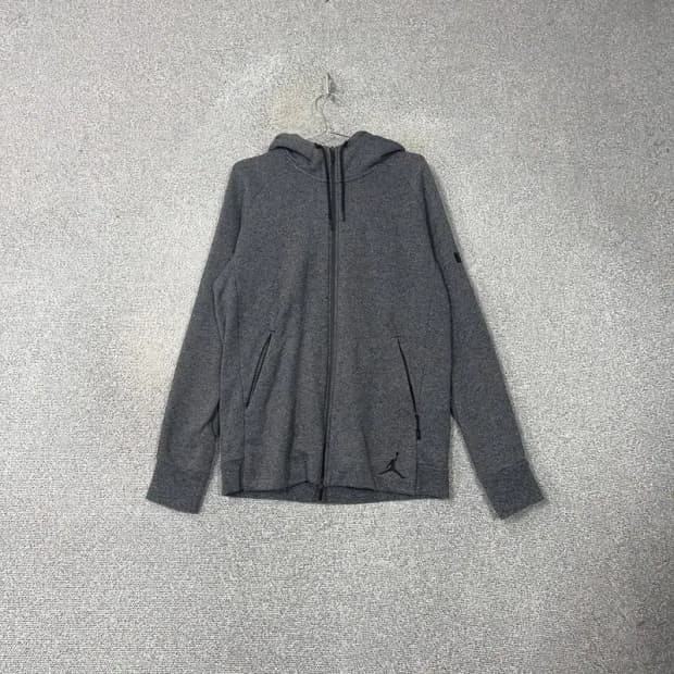 조던 로고 그레이 후드티 L