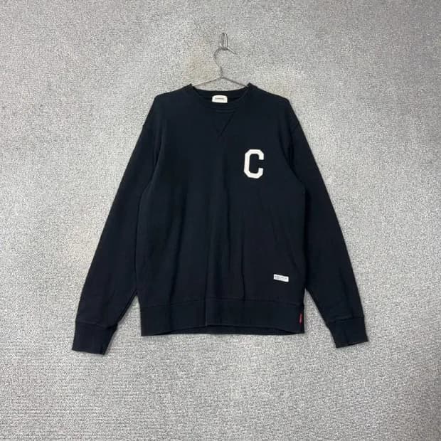 커버낫 로고 블랙 맨투맨 L