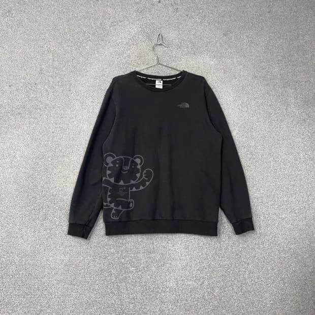 노스페이스 평창 호돌이 프린팅 블랙 맨투맨 L