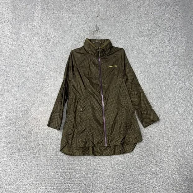 머렐 여성 로고 도트 카키 기능성 코트 바람막이 윈드 자켓 M