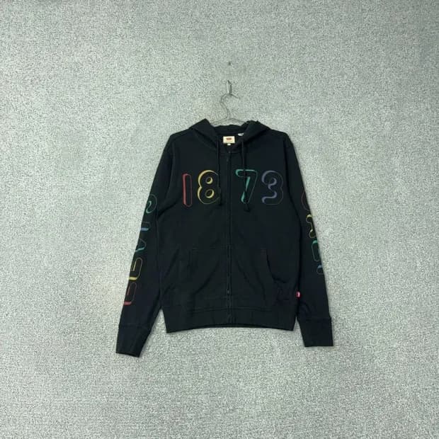 리바이스 빈티지 스펠 프린팅 로고 후드집업 S