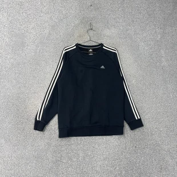 아디다스 로고 네이비 삼선 맨투맨 105