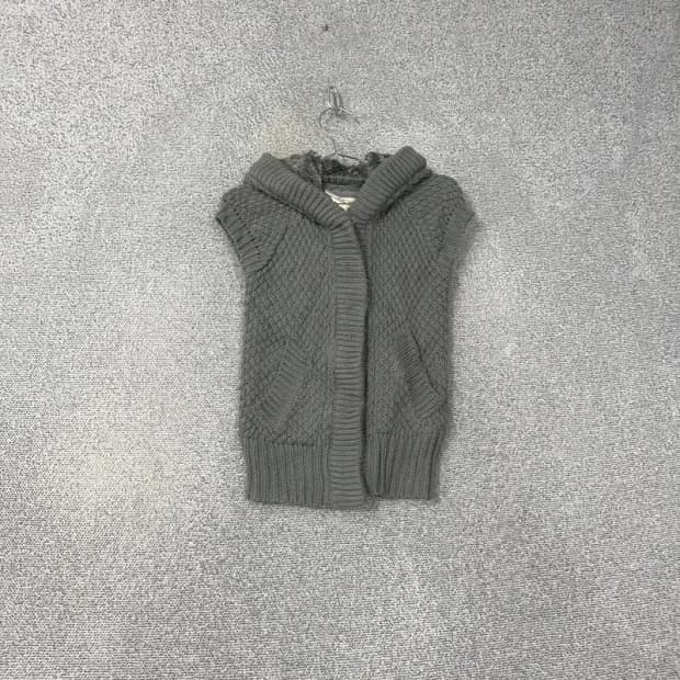 자라 니트 웨어 털 니트 후드 조끼 S