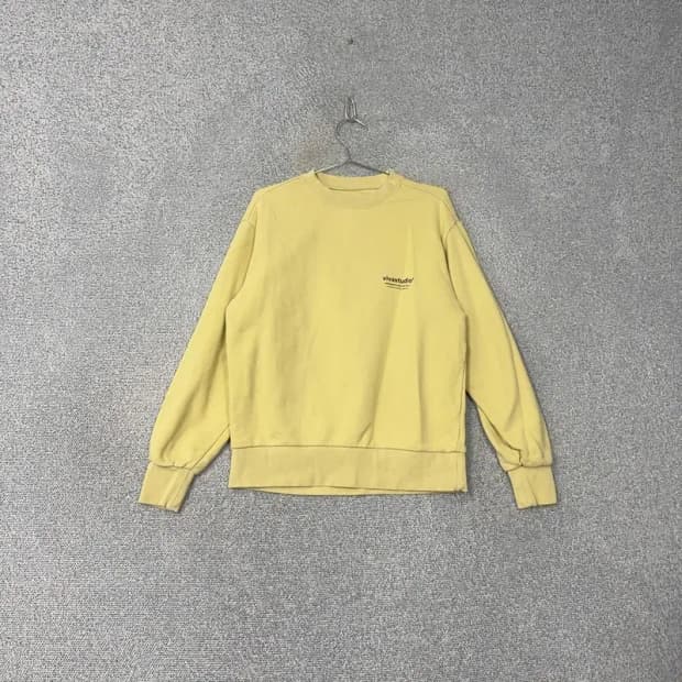 비바스튜디오 옐로우 로고 캐주얼 스웻셔츠 맨투맨 S