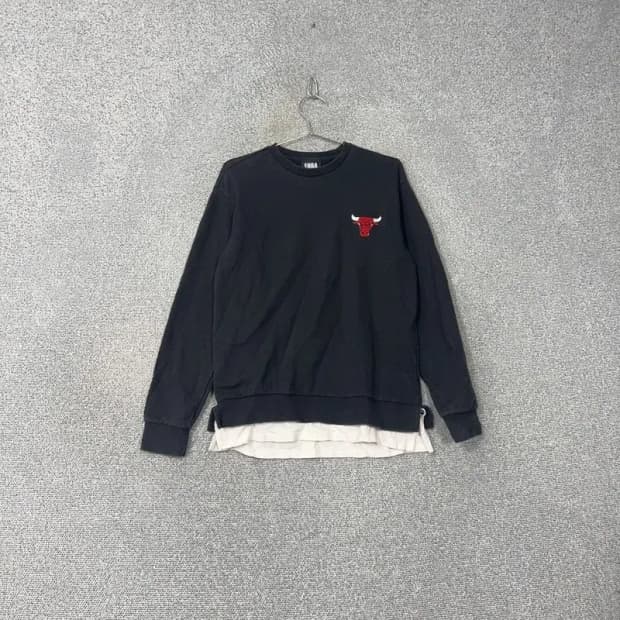 NBA 시카고불스 레이어드 블랙 맨투맨 L