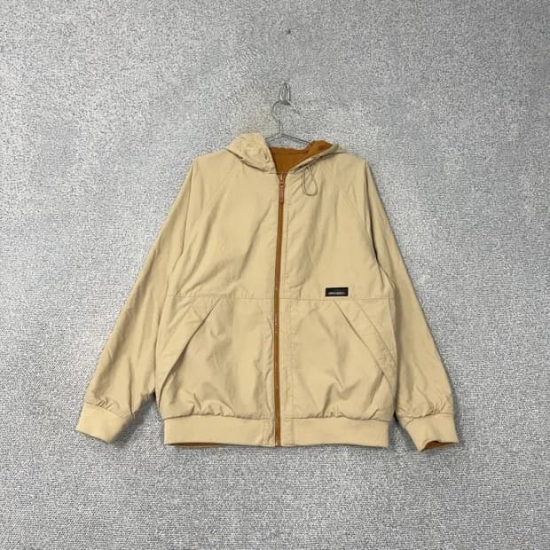 뉴발란스 베이지 브라운 투톤 양면 캐주얼 점퍼 후드집업 M