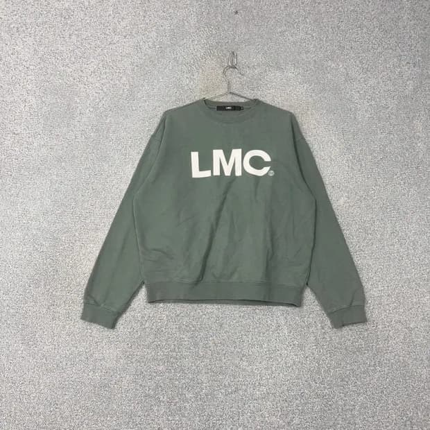 LMC 프린팅 로고 그린 맨투맨 S