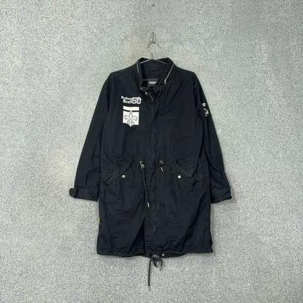 버커루 로고 블랙 야상 자켓 M