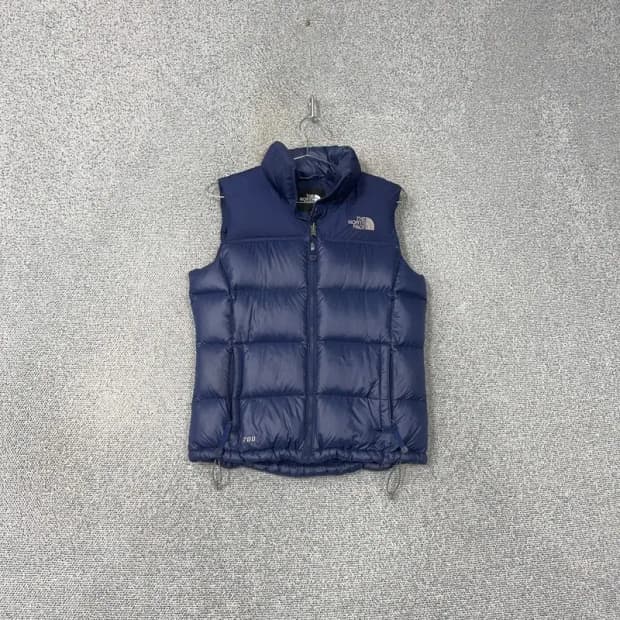 노스페이스 눕시 700 네이비 패딩 조끼 85