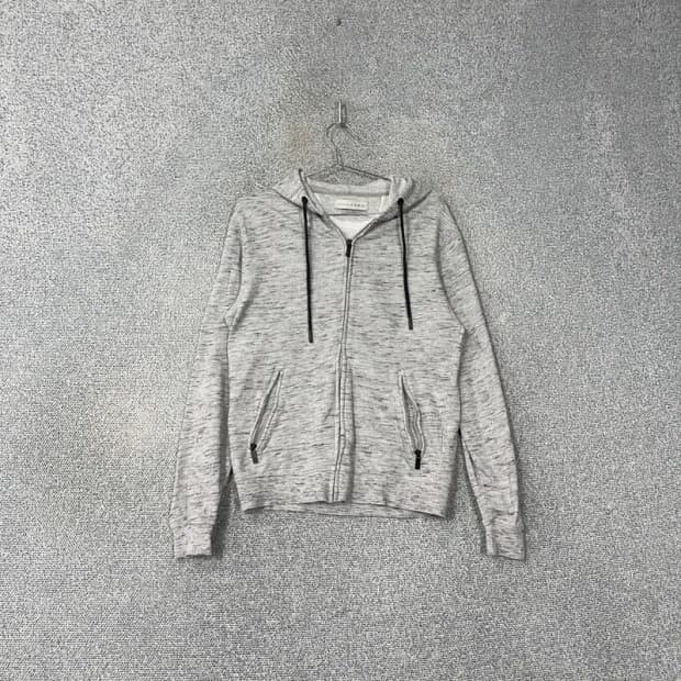자라 캐주얼 그레이 후드집업 S