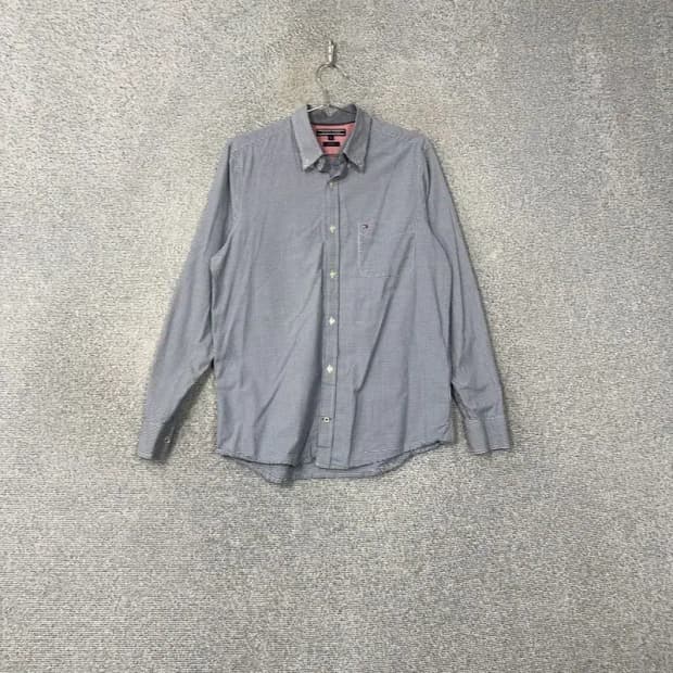 타미힐피거 캐주얼 남성 체크 셔츠 L