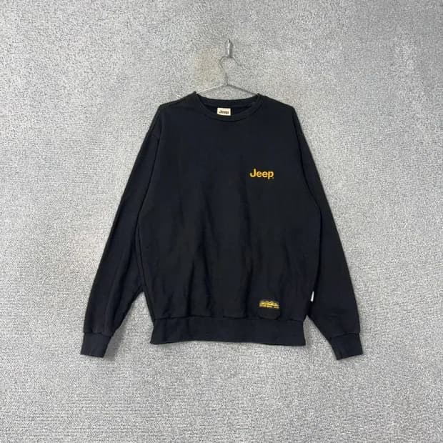 지프 백로고 블랙 맨투맨 L