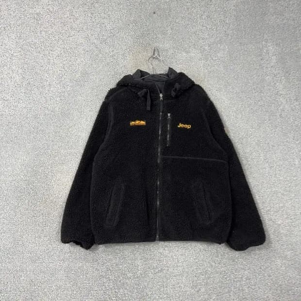 지프 리버시블 블랙 후드자켓 XL